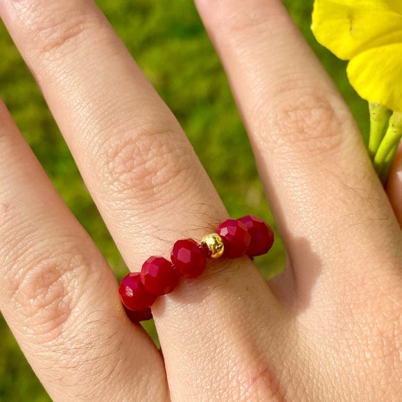 Red and gold ring - Picture 3 of 3